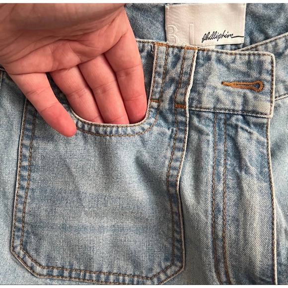 3.1 Phillip Lim Women’s Wide Leg Carpenter Jeans Size 2 Light Wash 100% Cotton - Picture 10 of 11